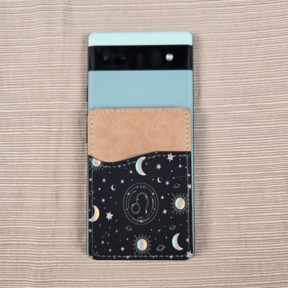 Zodiac Stars, Sun and Moon Cell Phone Wallet (Multiple designs available) - Vegas Custom Creations