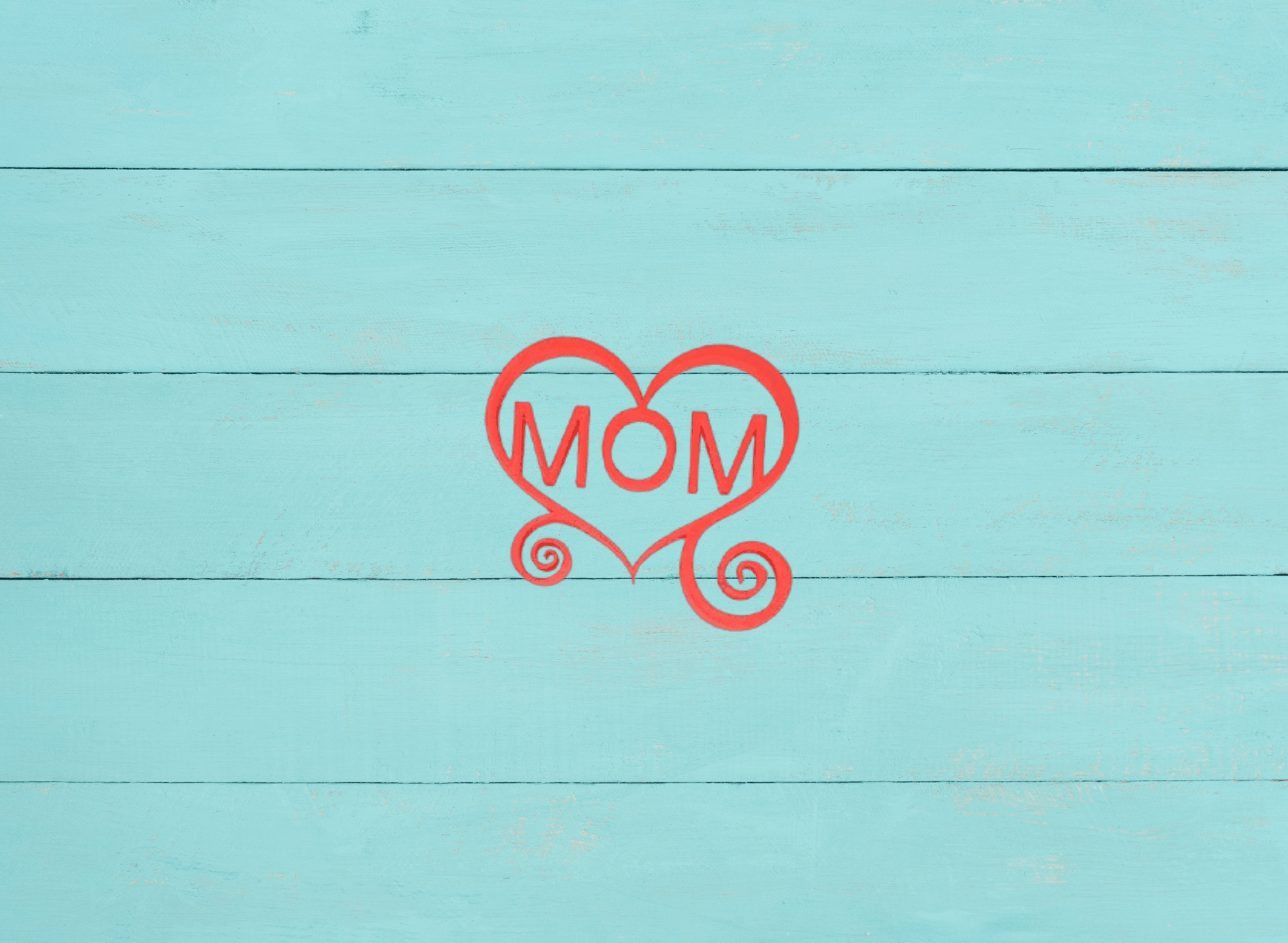 Beautiful 3D printed MOM in heart sign, Multiple Color Options Available - Vegas Custom Creations