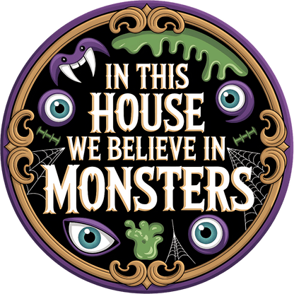 Round Ghoulishly Spooky Halloween Sign (Multiple Designs and Sizes Available) - Vegas Custom Creations