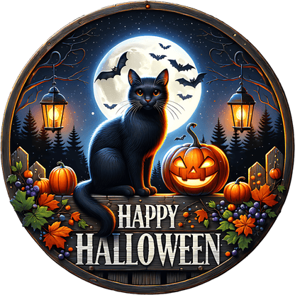 Round Frightfully Spooky Halloween Sign (Multiple Designs and Sizes Available) - Vegas Custom Creations