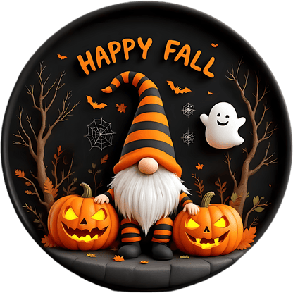 Round Cute and Spooky Halloween Sign (Multiple Designs and Sizes Available) - Vegas Custom Creations