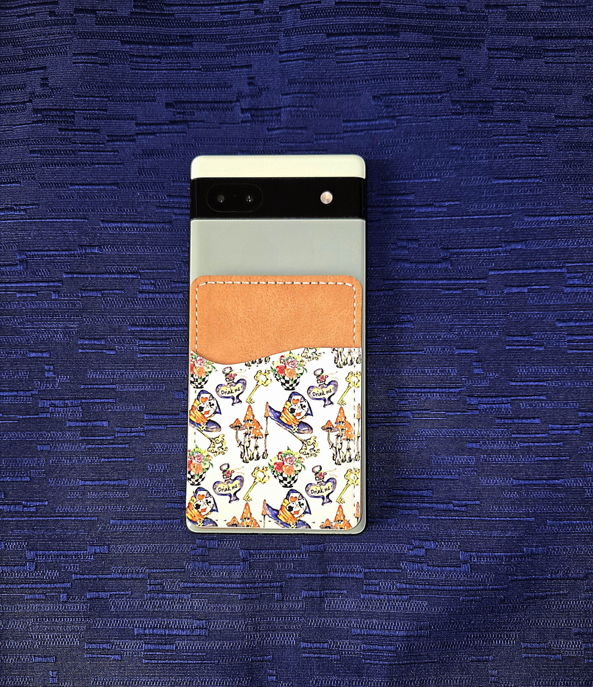 Alice Inspired Adhesive Cell Phone Wallet (Multiple designs available) - Vegas Custom Creations