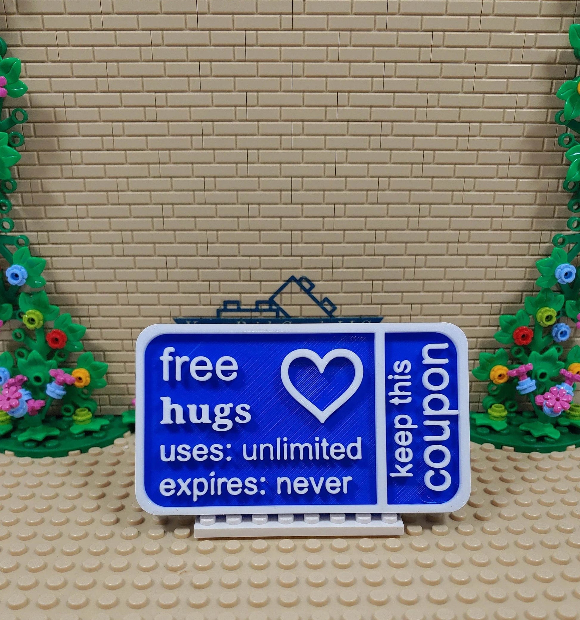 Free Hugs Coupon 3D Printed Available in Multiple Colors - Vegas Custom Creations