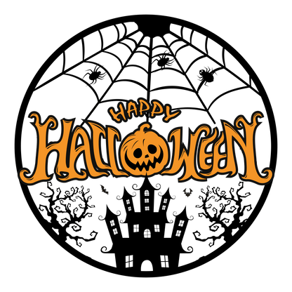 Round Cute and Spooky Halloween Sign (Multiple Designs and Sizes Available) - Vegas Custom Creations
