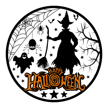 Round Cute and Spooky Halloween Sign (Multiple Designs and Sizes Available) - Vegas Custom Creations