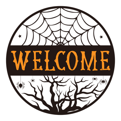 Round Cute and Spooky Halloween Sign (Multiple Designs and Sizes Available) - Vegas Custom Creations