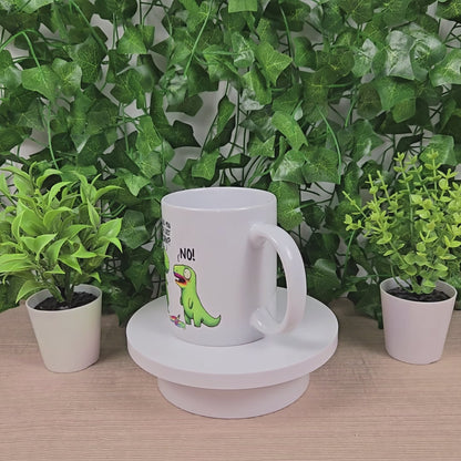 Funny Dinosaurs eating a Unicorn Mug