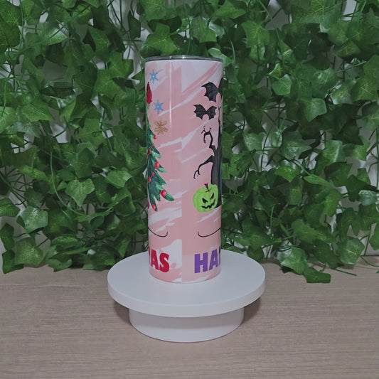 Happy HalloThankMas Gnome Tumbler