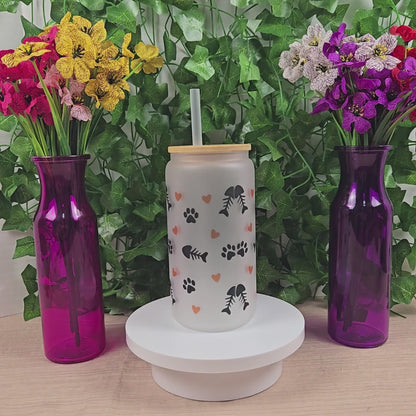 Halloween 16oz Glass Jar Clear or Frosted (Multiple Designs Available)