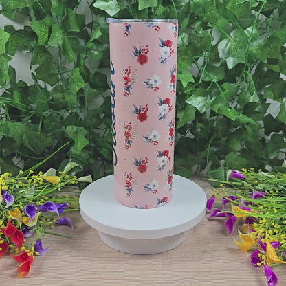 Personalized Floral 20oz Tumbler