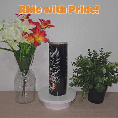 Ghost Rider Skull and Motorcycle Tumbler