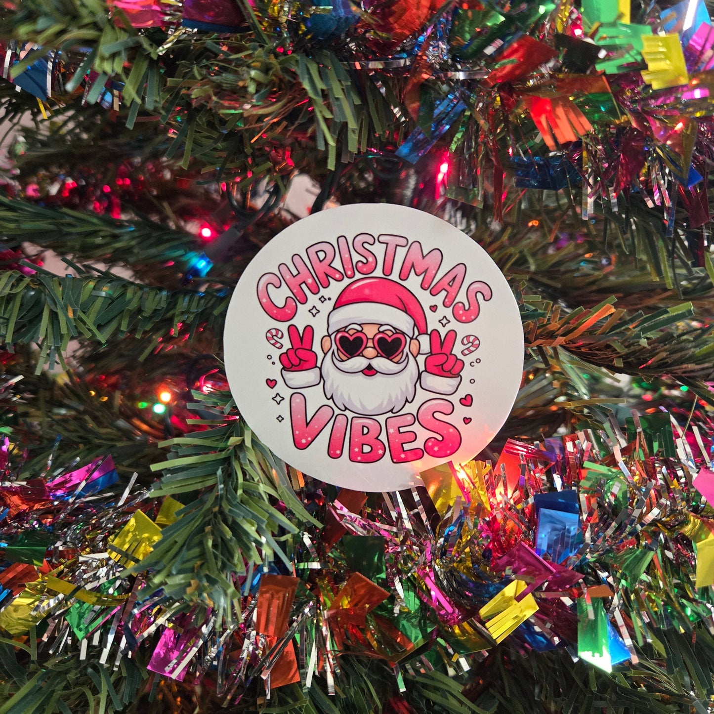 Round Cheeky Christmas Stickers