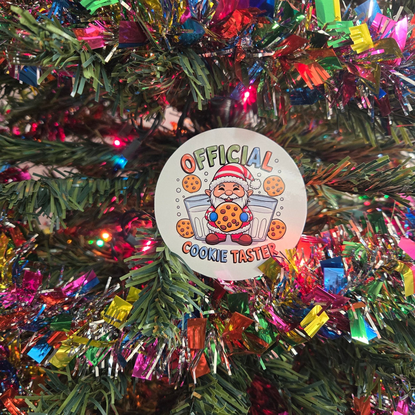 Round Cheeky Christmas Stickers