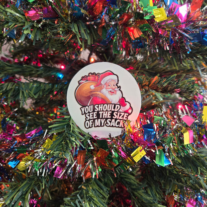 Round Cheeky Christmas Stickers