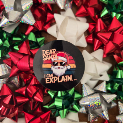 Round Cheeky Christmas Stickers