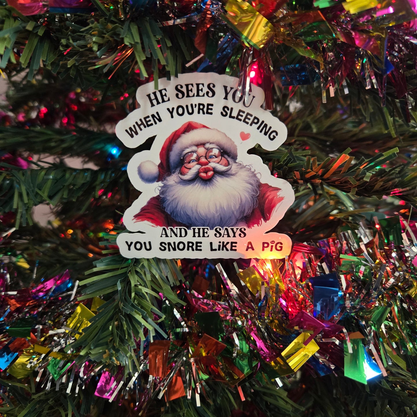 Adult Humor Santa Christmas Stickers