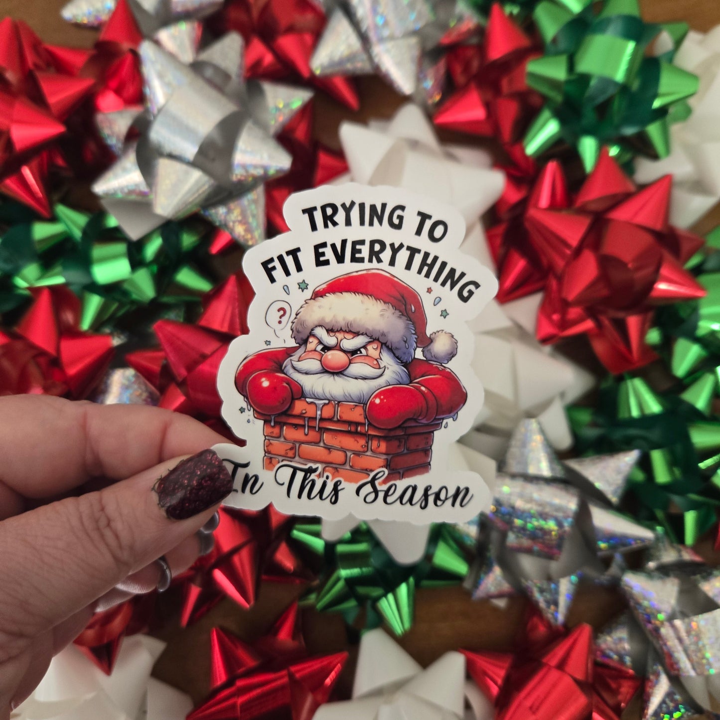 Adult Humor Santa Christmas Stickers