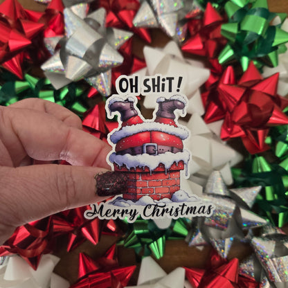 Adult Humor Santa Christmas Stickers