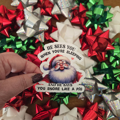 Adult Humor Santa Christmas Stickers