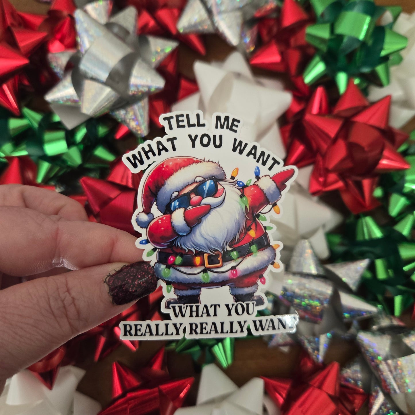 Adult Humor Santa Christmas Stickers