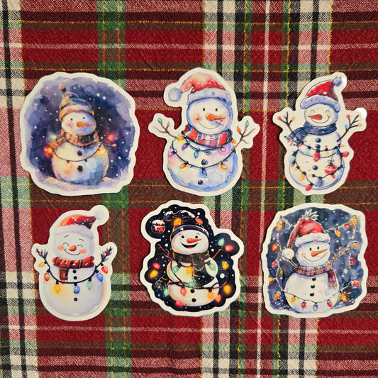 Snowman Christmas Stickers